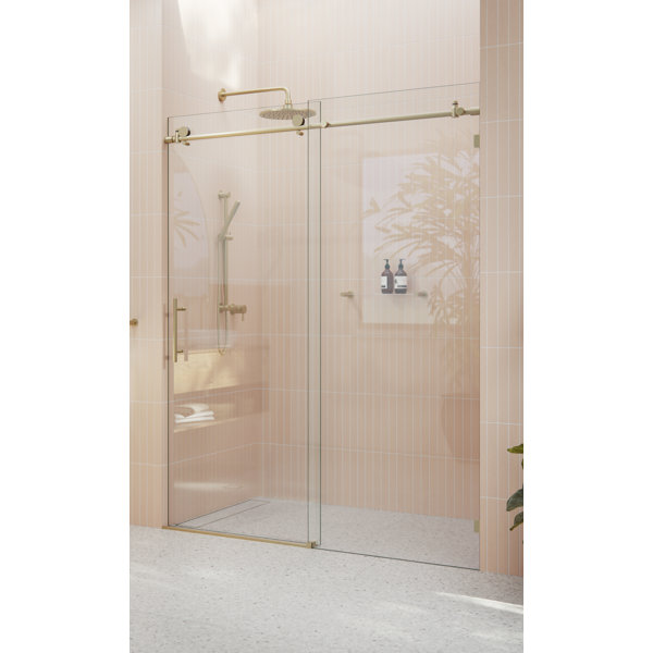 Glass Warehouse 56'' 60.375'' W x 78'' H Single Sliding Frameless